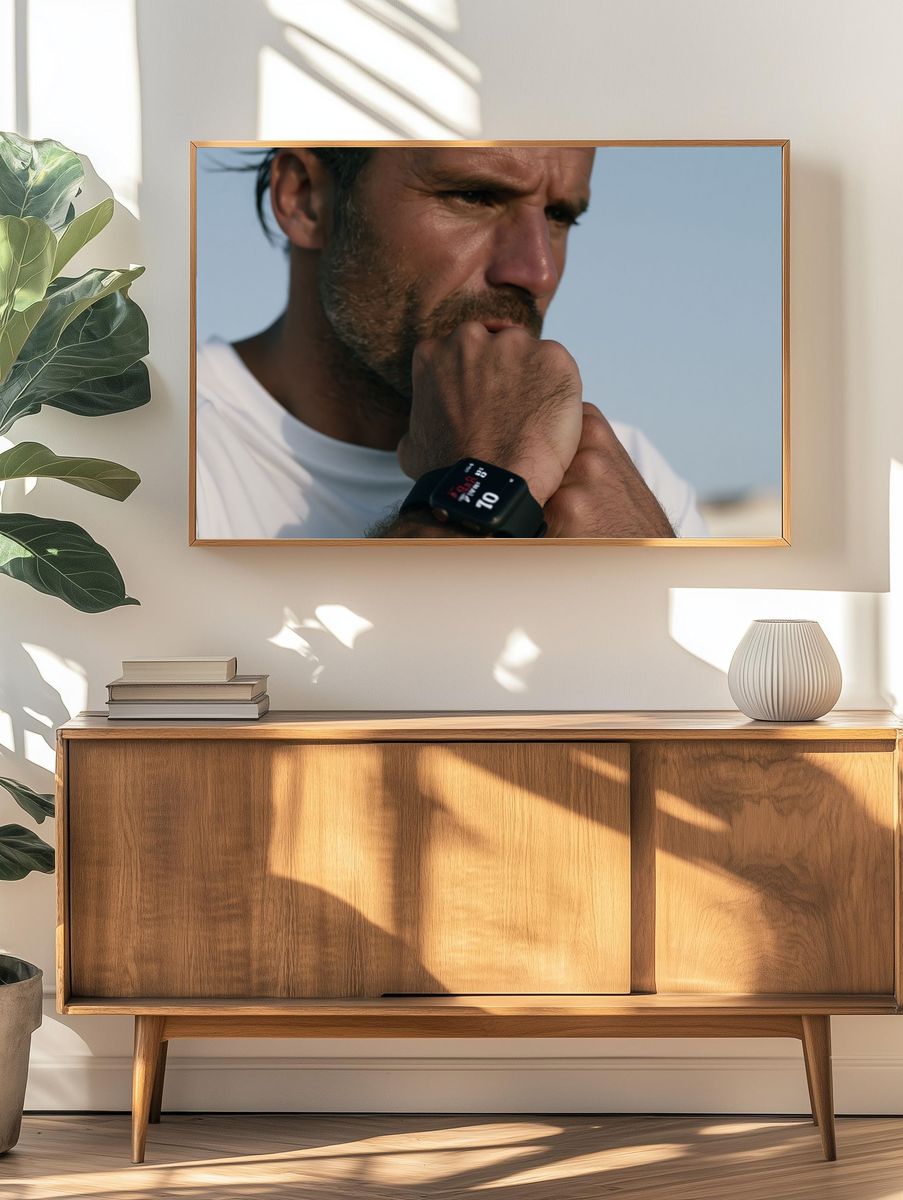 Thoughtful Man Portrait Photography Poster. — room view 3