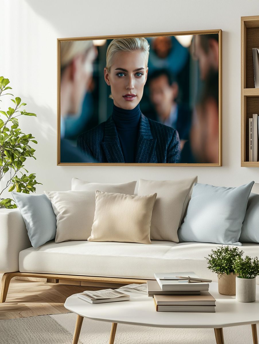 Blonde Portrait Photography Poster. — room view 2