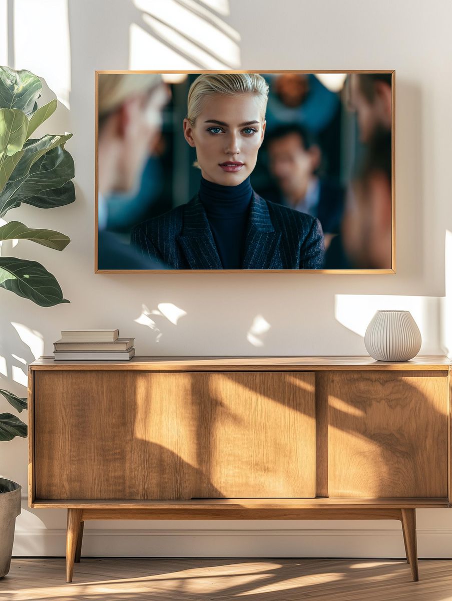 Blonde Portrait Photography Poster. — room view 3