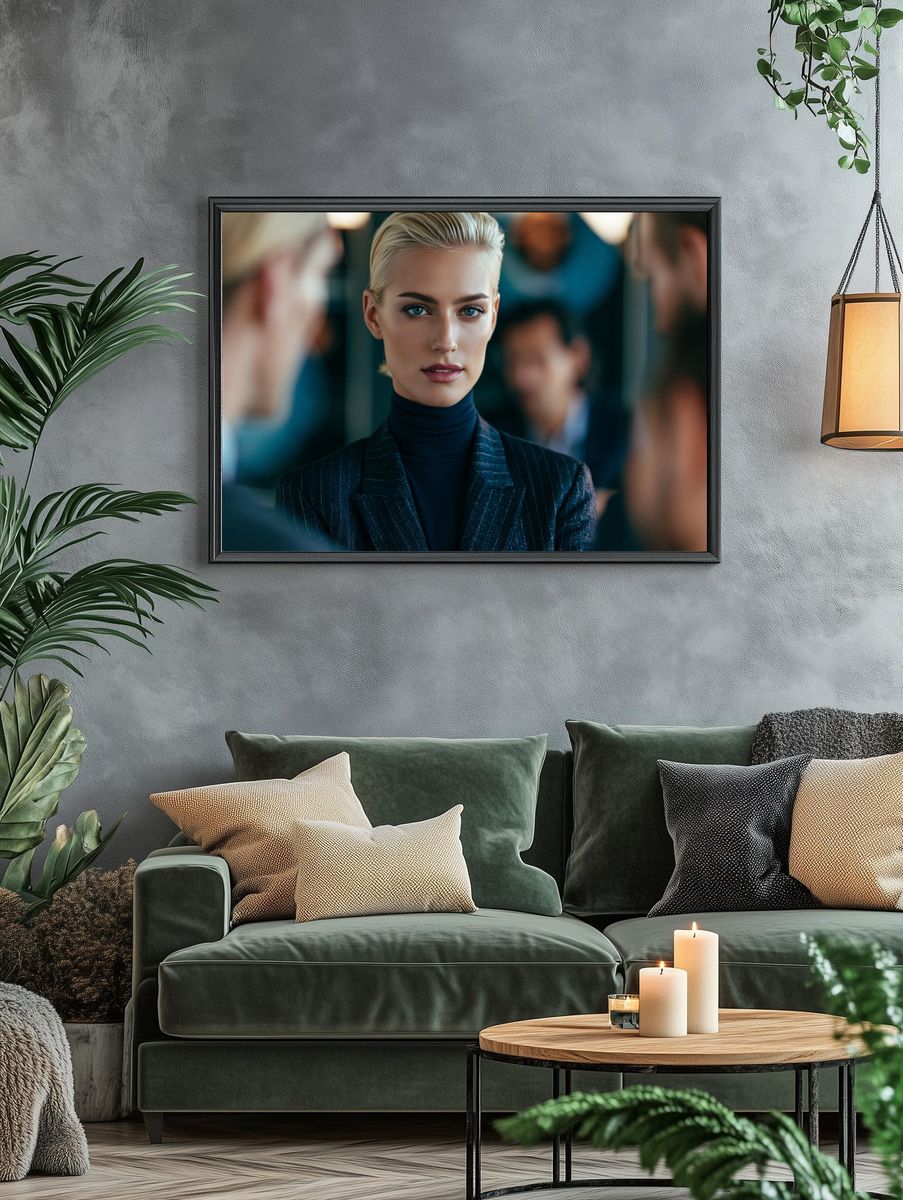 Blonde Portrait Photography Poster. — room view 4