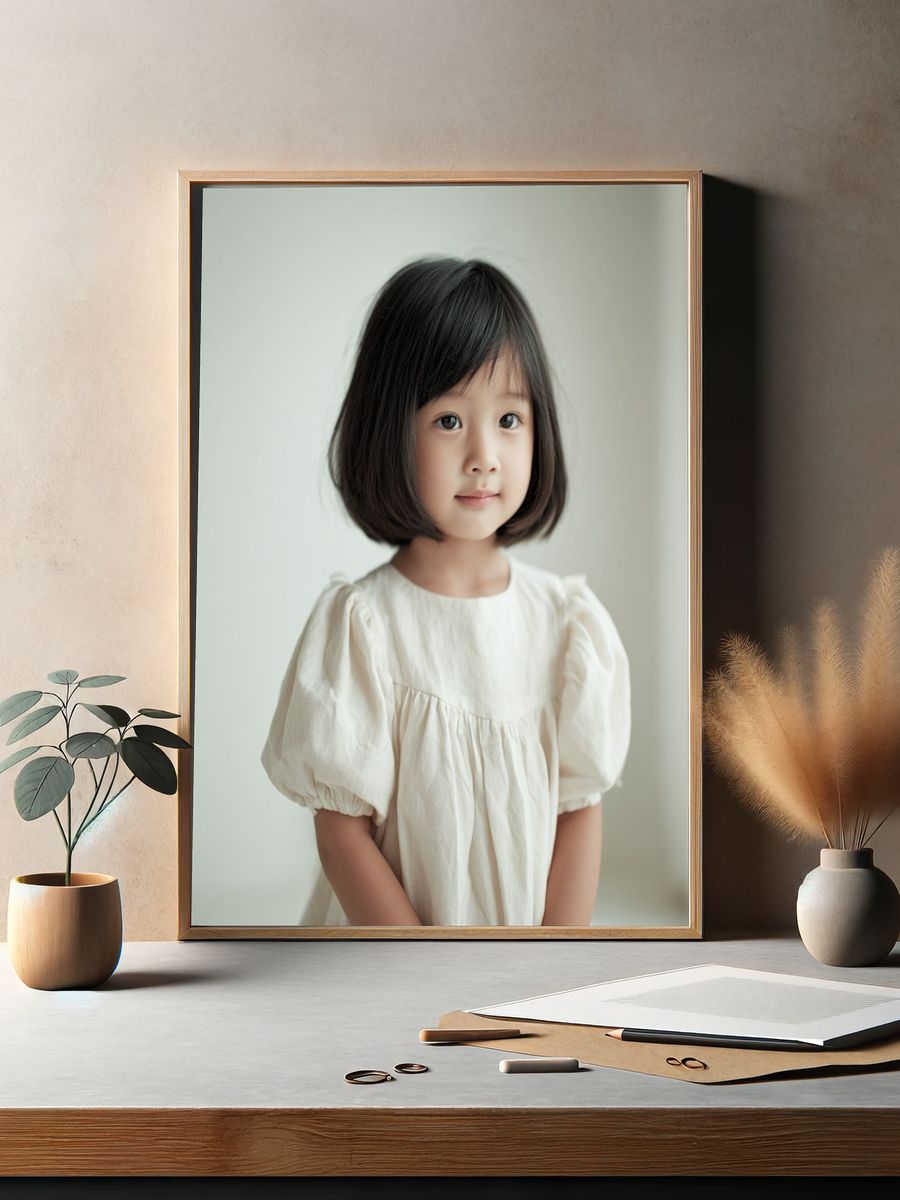 Soft Portrait of a Little Girl Print. — room view 2