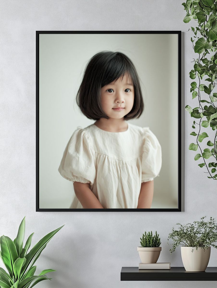 Soft Portrait of a Little Girl Print. — room view 4