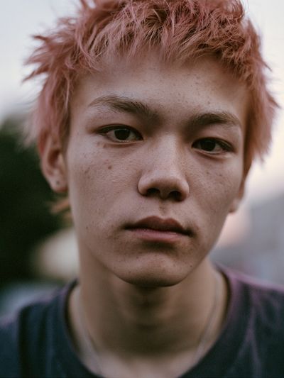 Pink-Haired Portrait Photography Poster.