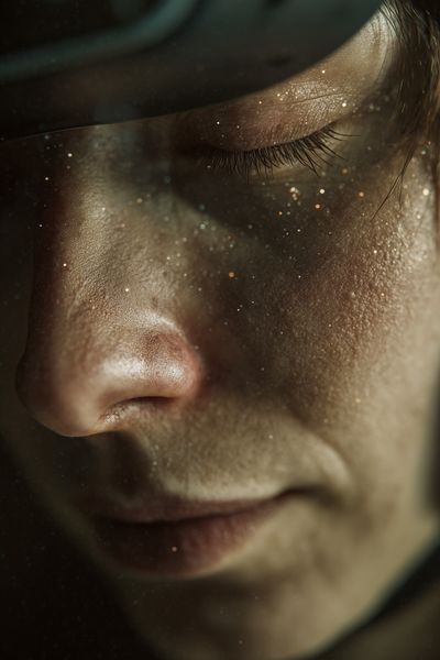 Dreamy Cosmic Portrait Print.