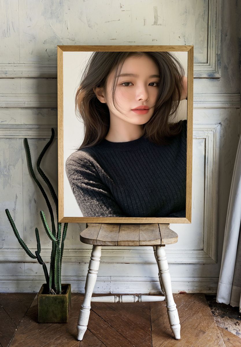 Elegant Portrait Photography Poster. — room view 1