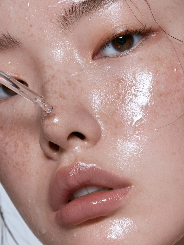 Glossy Freckled Portrait Poster. poster — photography art