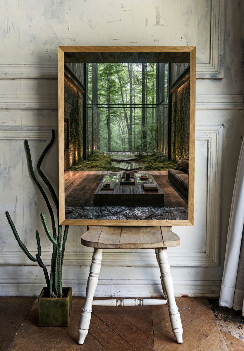 Forest View Interior Photography Poster. room preview