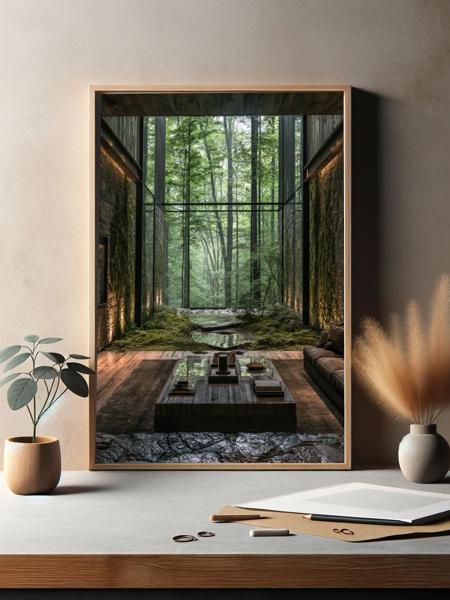 Forest View Interior Photography Poster. — room view 2