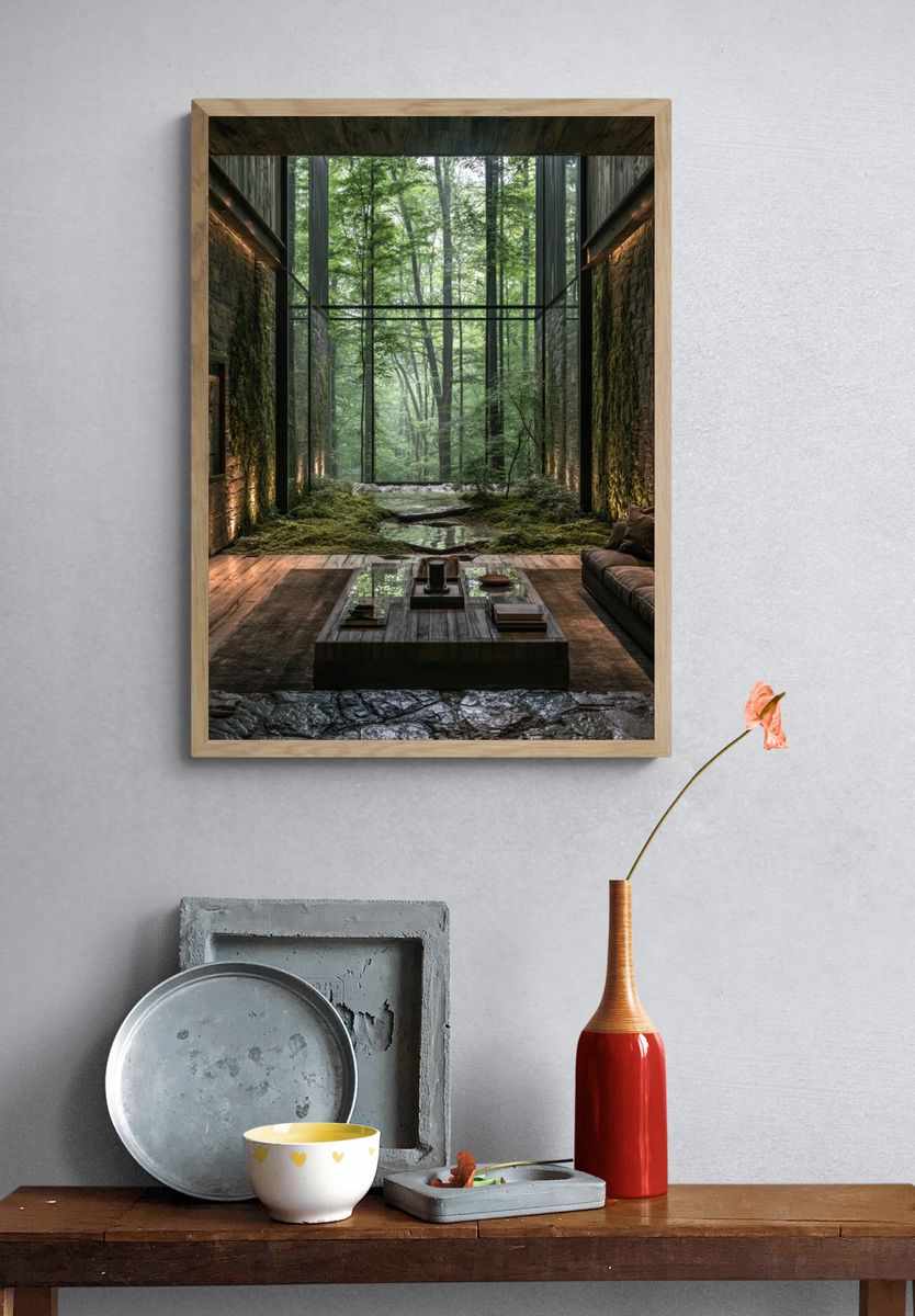 Forest View Interior Photography Poster. — room view 3