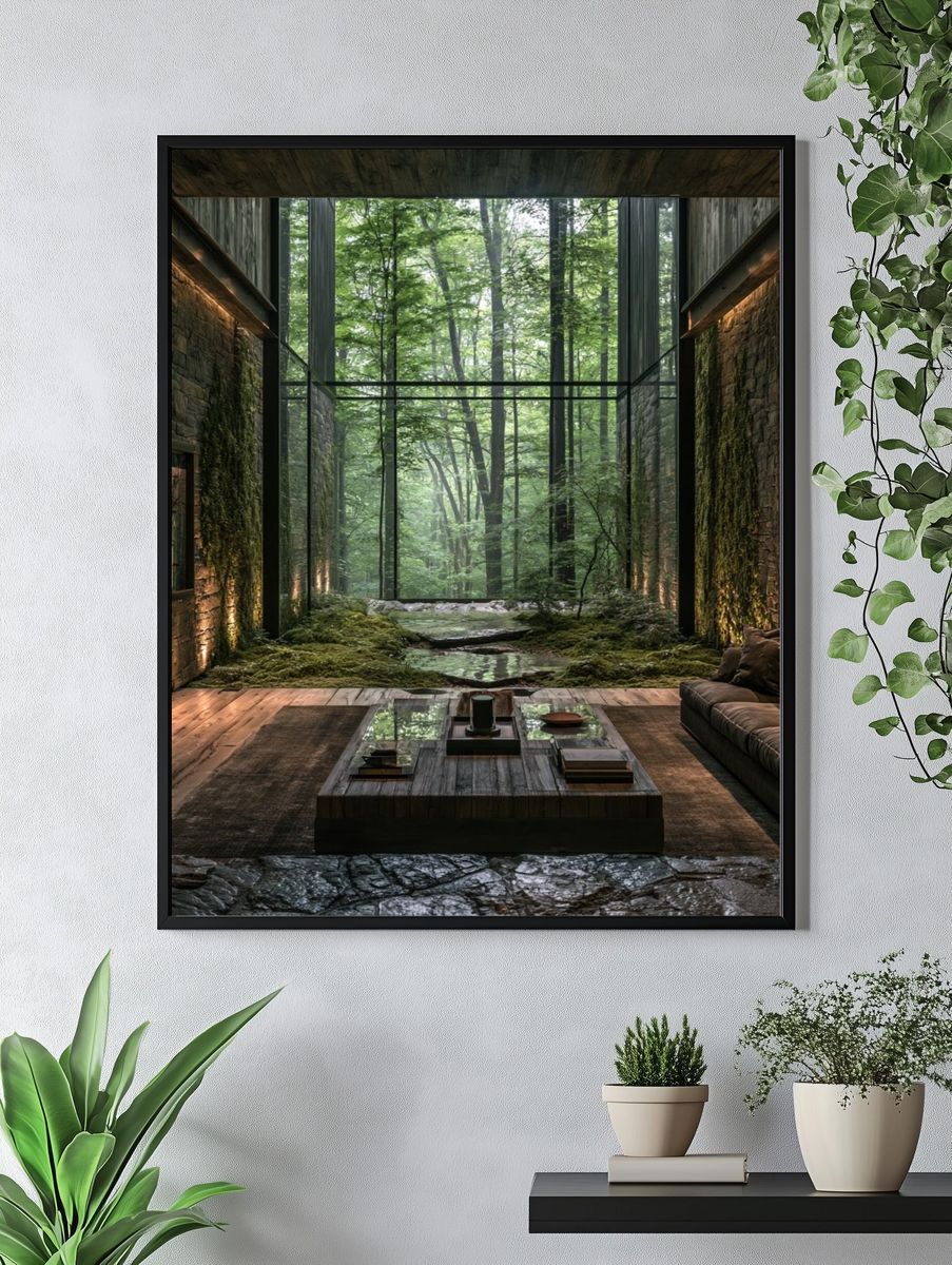 Forest View Interior Photography Poster. — room view 4