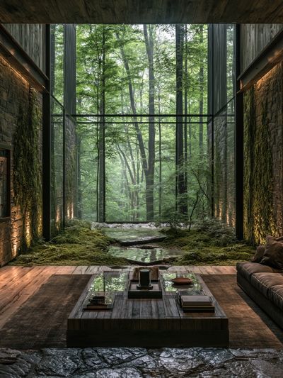 Forest View Interior Photography Poster.