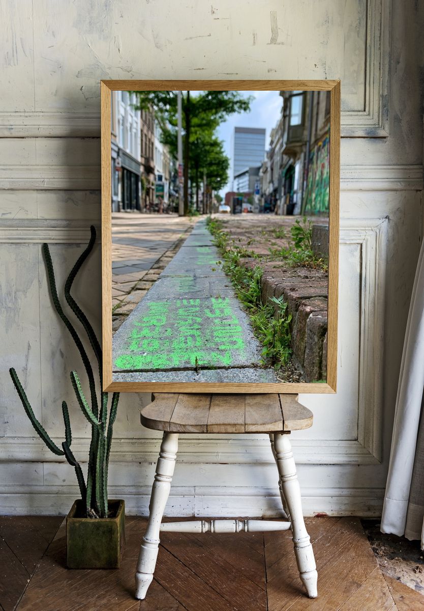 Urban Street Perspective Photography Poster. — room view 1