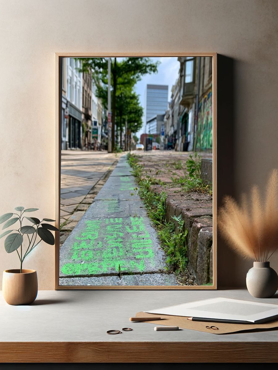 Urban Street Perspective Photography Poster. — room view 2