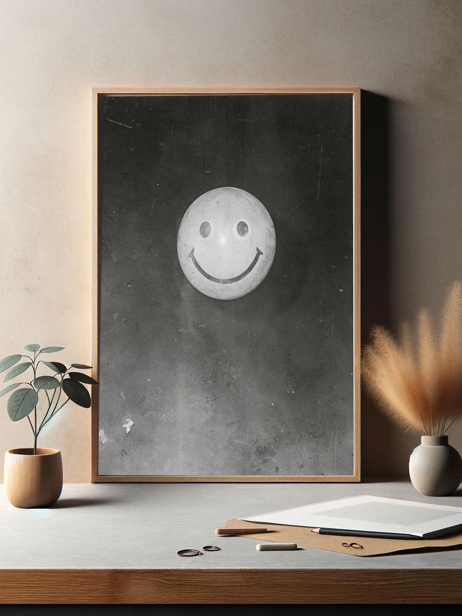 Smiley Ball Street Photo Print. — room view 2