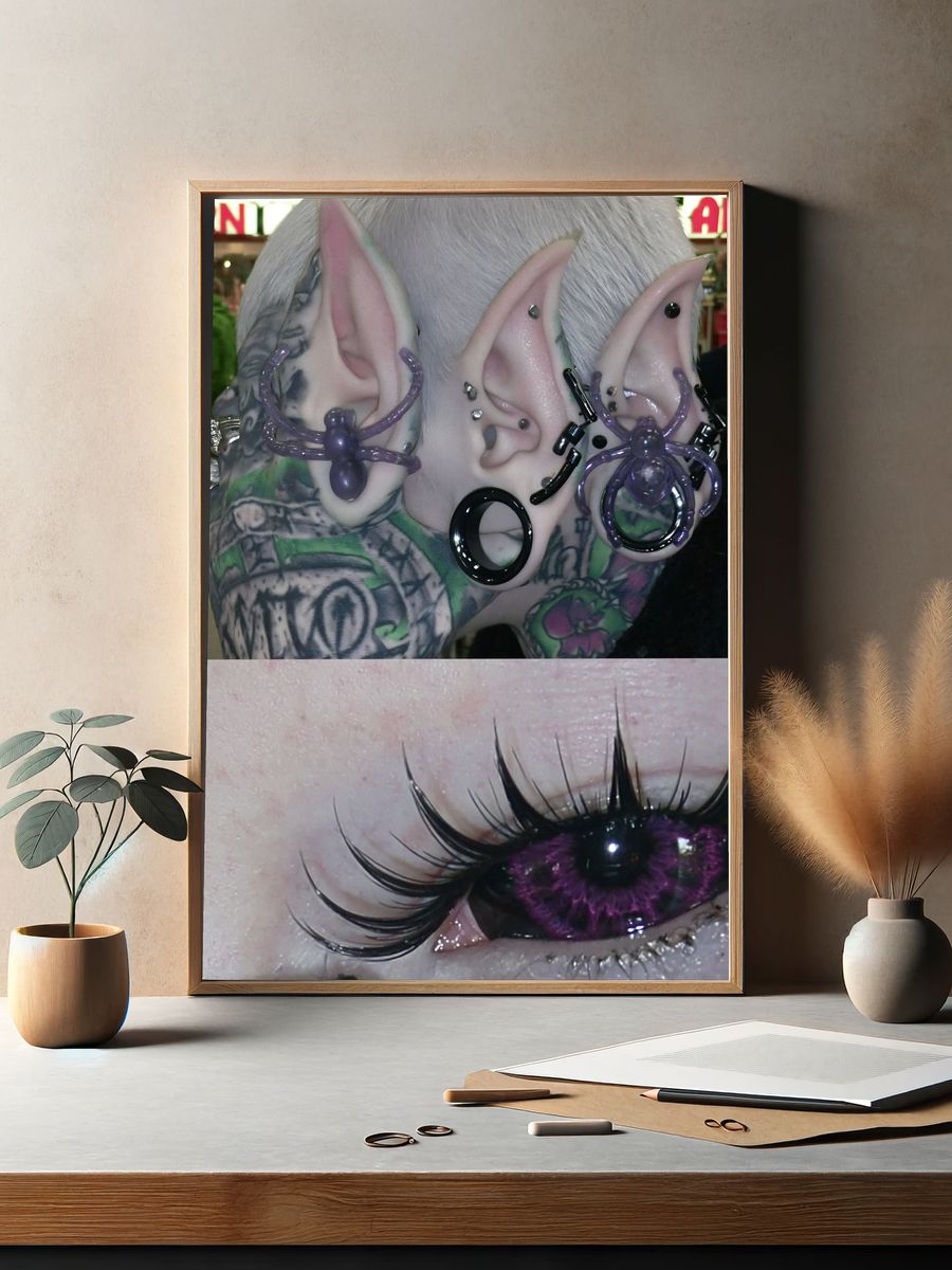 Pierced Ear and Violet Eye Print. — room view 2