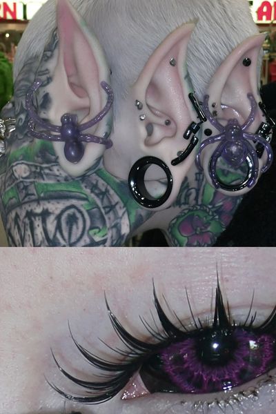Pierced Ear and Violet Eye Print. poster