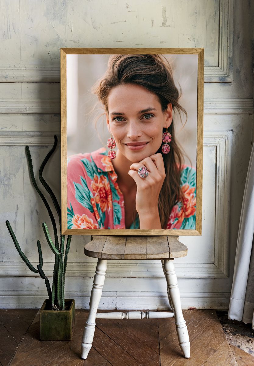 Floral Portrait Photography Poster. room preview