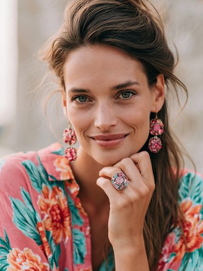 Floral Portrait Photography Poster. poster