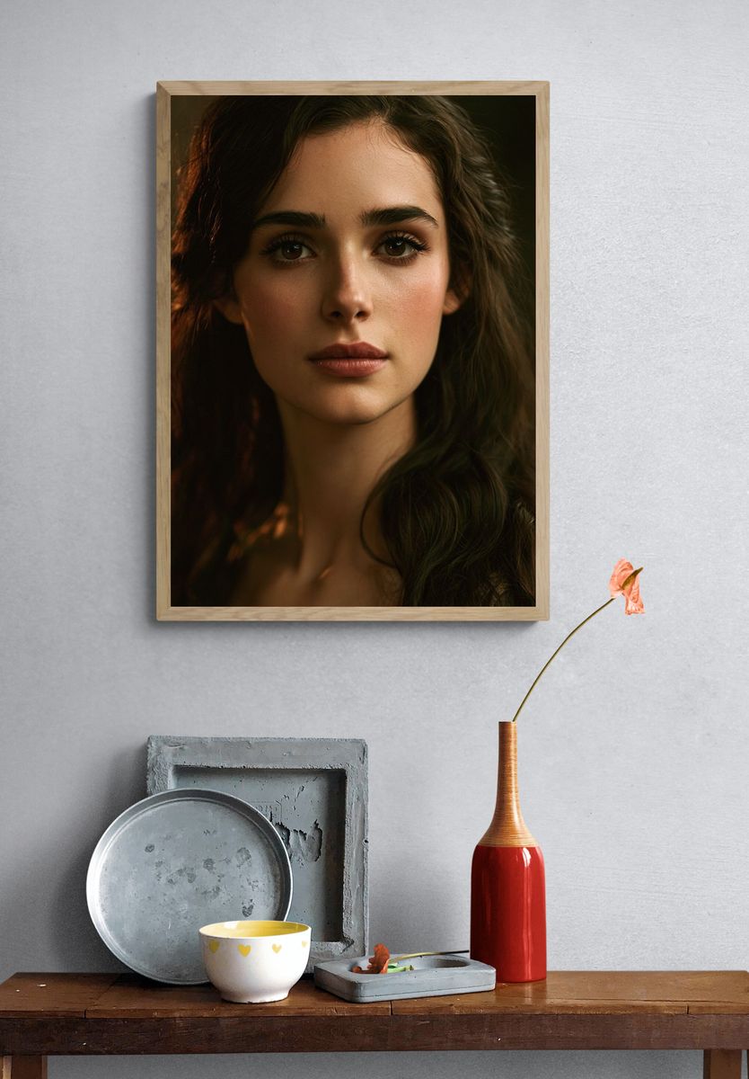 Moody Portrait Photography Poster. — room view 3