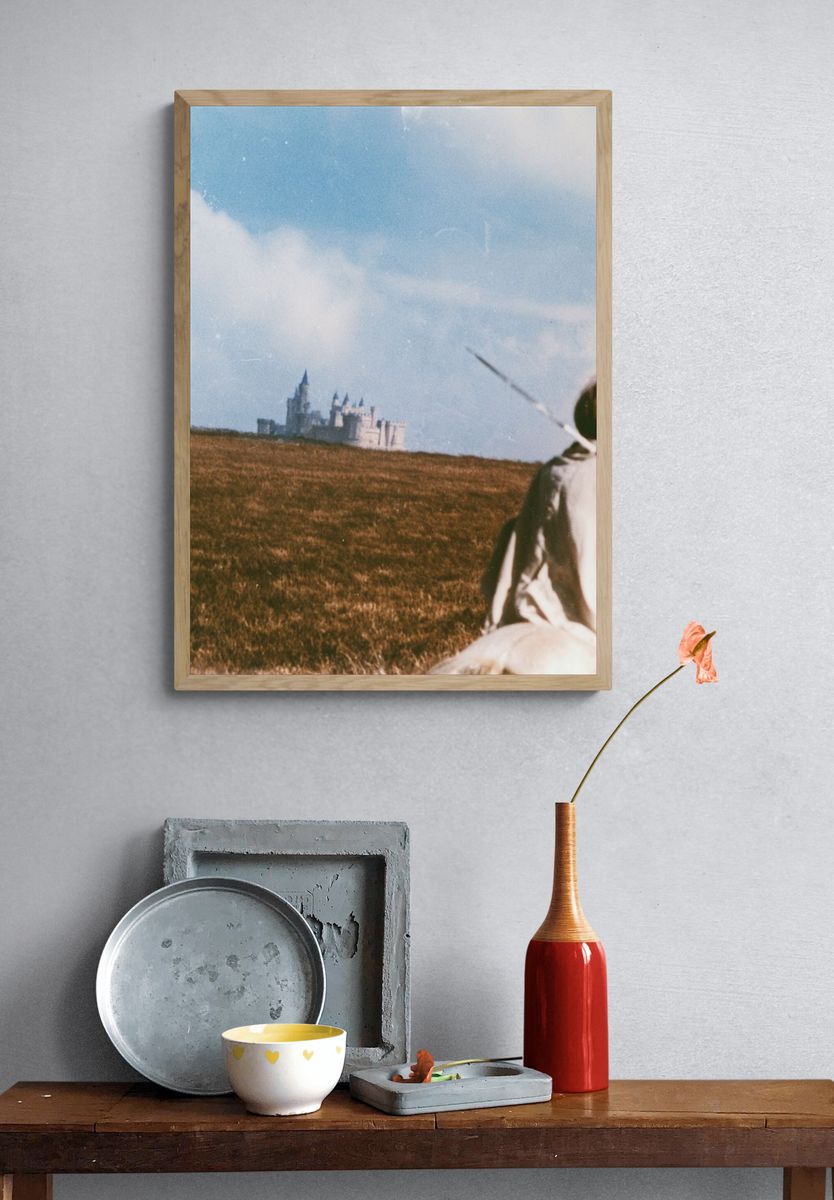 Castle Field Scene Photography Poster. — room view 3