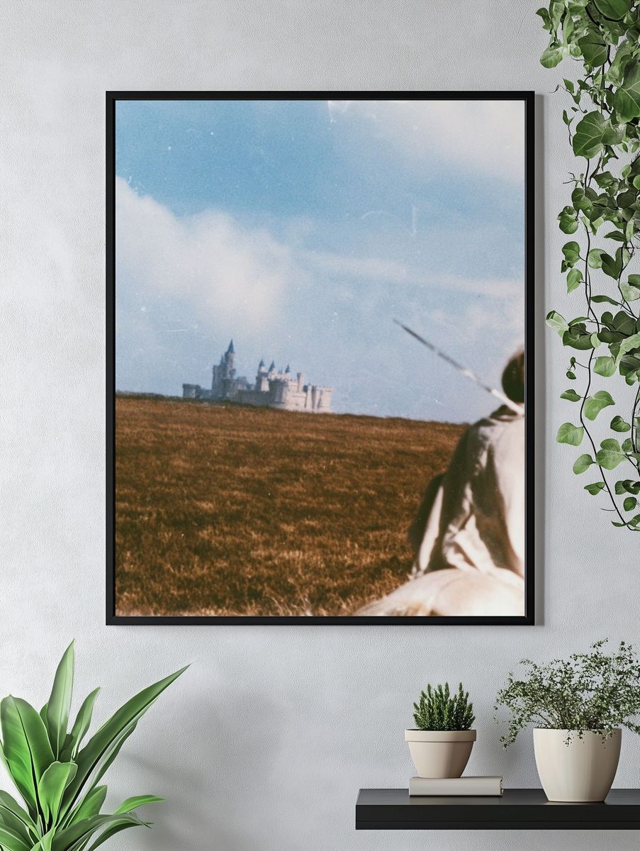 Castle Field Scene Photography Poster. — room view 4