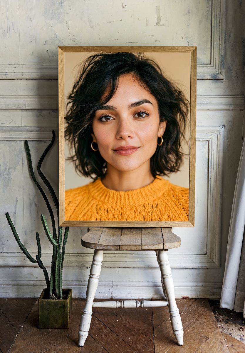 Warm Portrait Photography Poster. — room view 1
