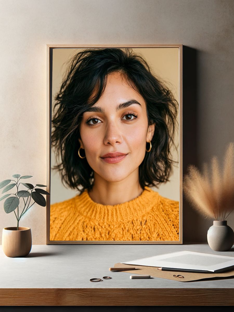 Warm Portrait Photography Poster. — room view 2