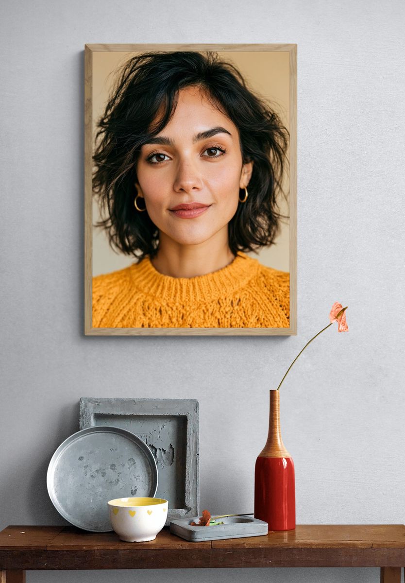 Warm Portrait Photography Poster. — room view 3