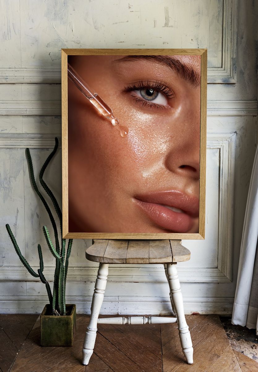 Radiant Skincare Portrait Poster. — room view 1