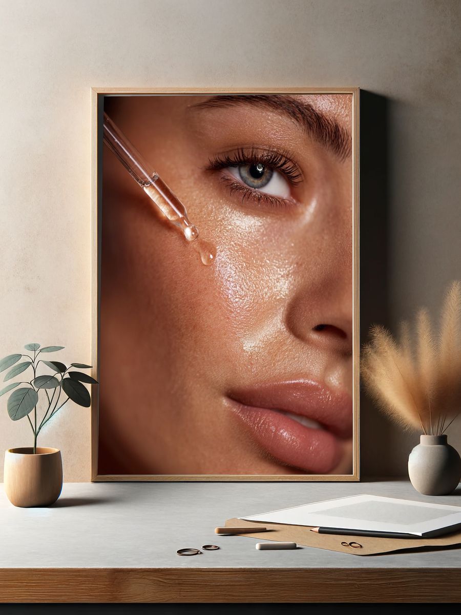Radiant Skincare Portrait Poster. — room view 2