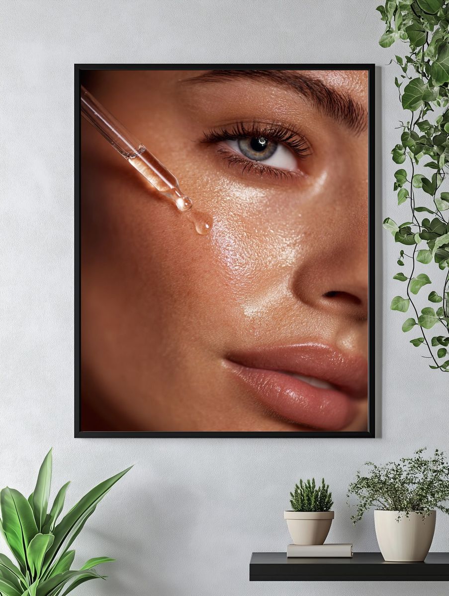 Radiant Skincare Portrait Poster. — room view 4
