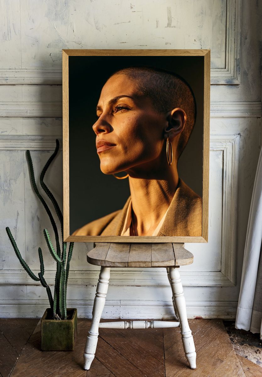 Golden Portrait Photography Poster. — room view 1