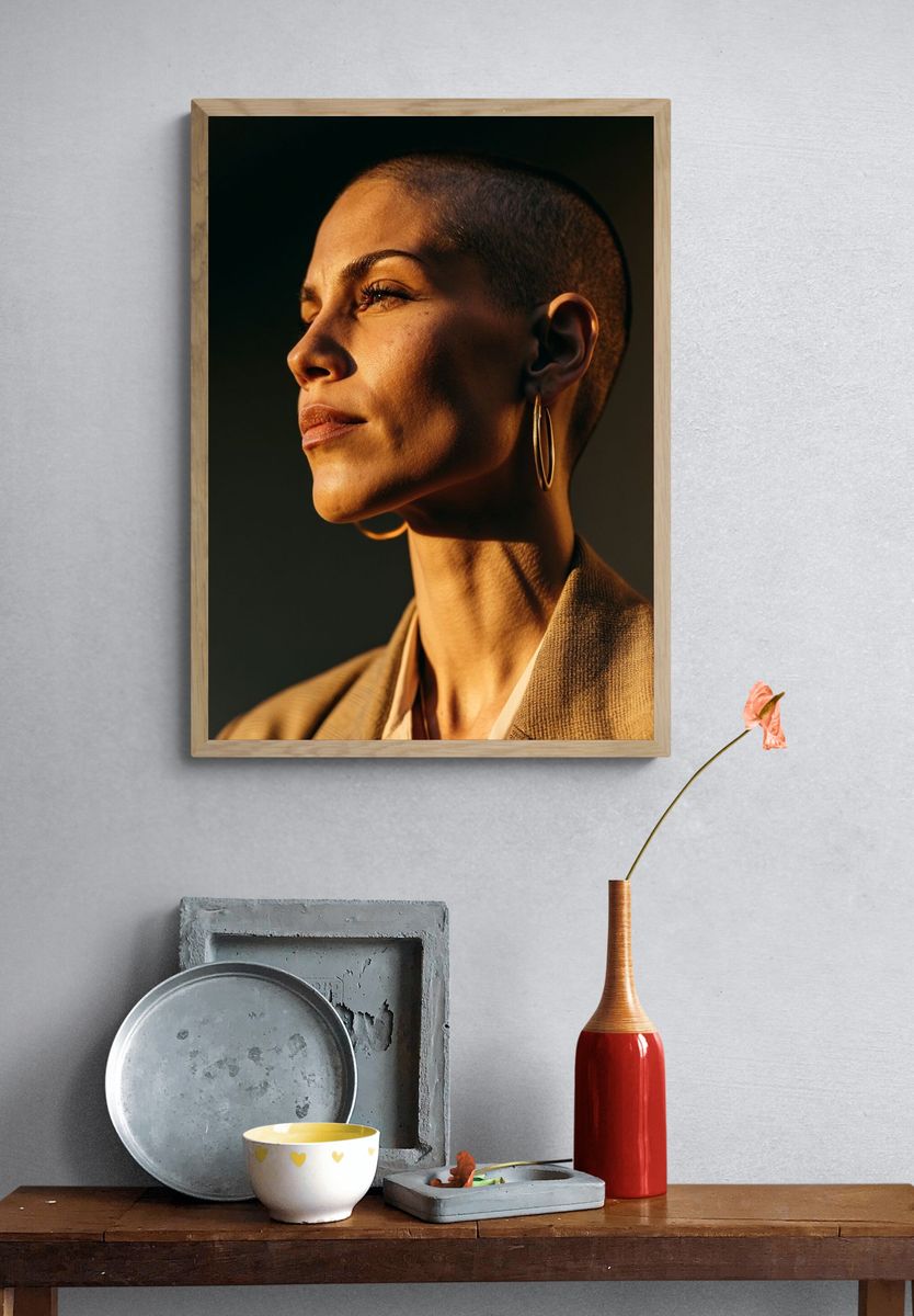 Golden Portrait Photography Poster. — room view 3