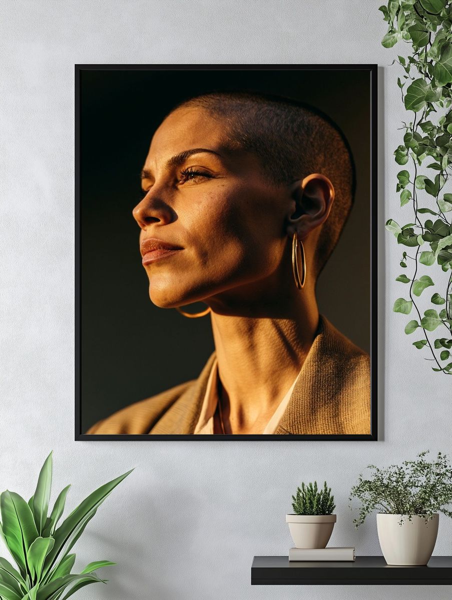 Golden Portrait Photography Poster. — room view 4