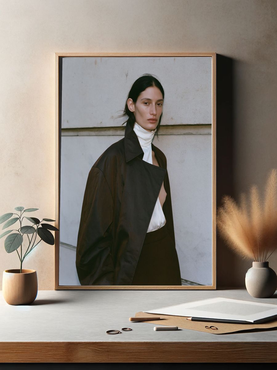 Minimalist Female Portrait Print. — room view 2