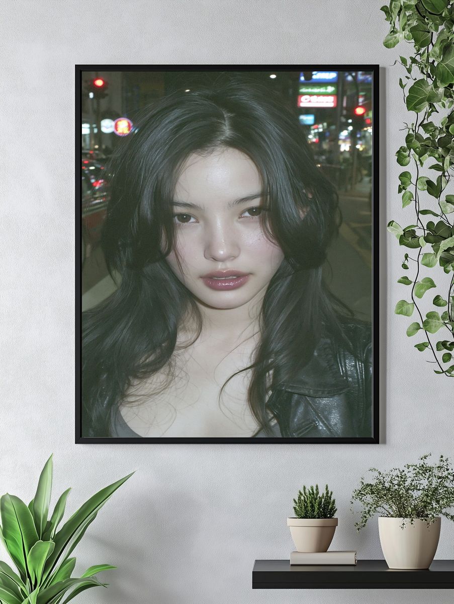 Neon Street Portrait Photography Poster. — room view 4