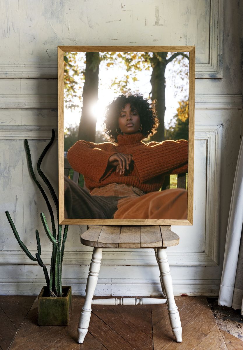 Autumn Portrait Photography Poster. room preview