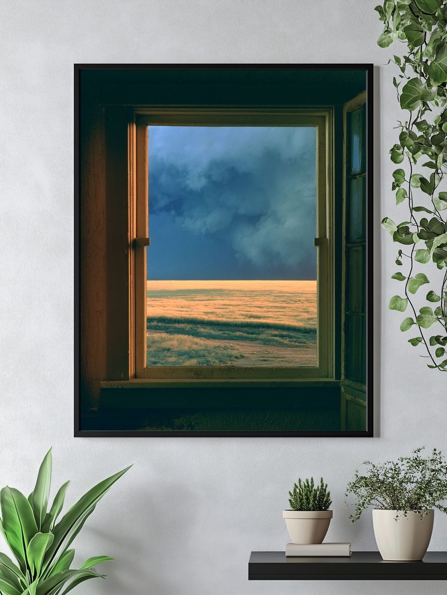 Open Window Landscape Photography Poster. — room view 4