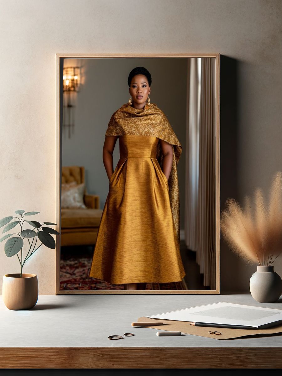 Elegant Gold Portrait Poster. — room view 2