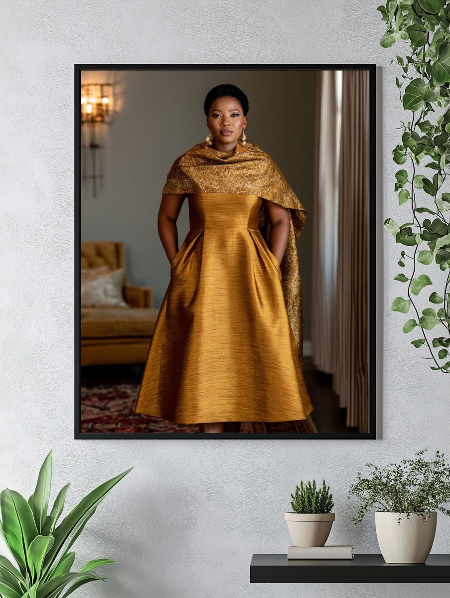 Elegant Gold Portrait Poster. — room view 4