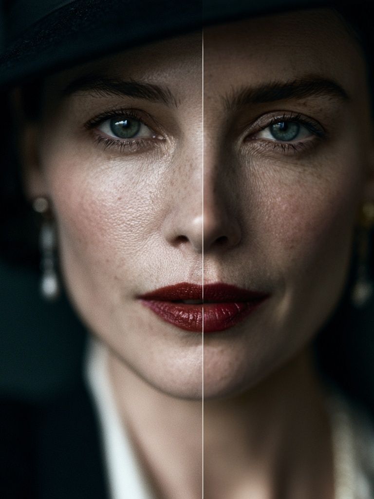 Split Portrait Photography Poster. poster — photography art