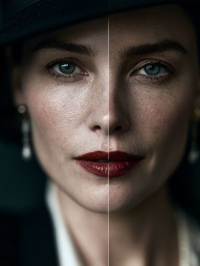 Split Portrait Photography Poster. poster