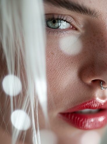 Freckled Portrait Photography Poster. poster detail