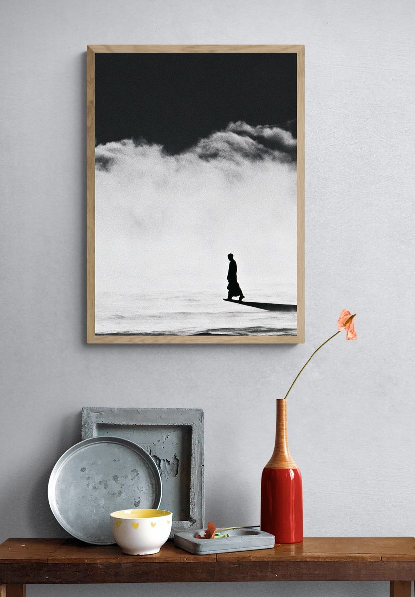 Solitary Figure in Fog Poster. — room view 3