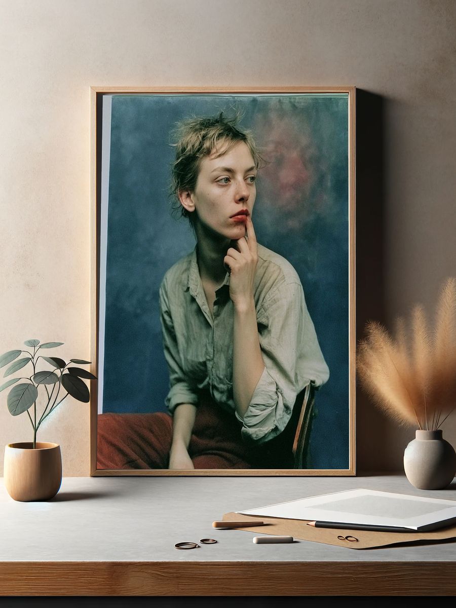 Contemplative Portrait Photography Poster. — room view 2