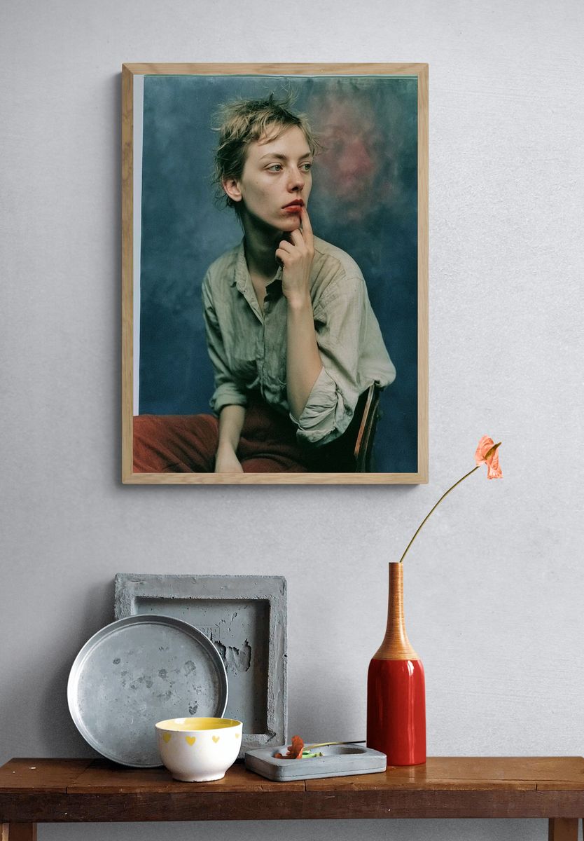 Contemplative Portrait Photography Poster. — room view 3