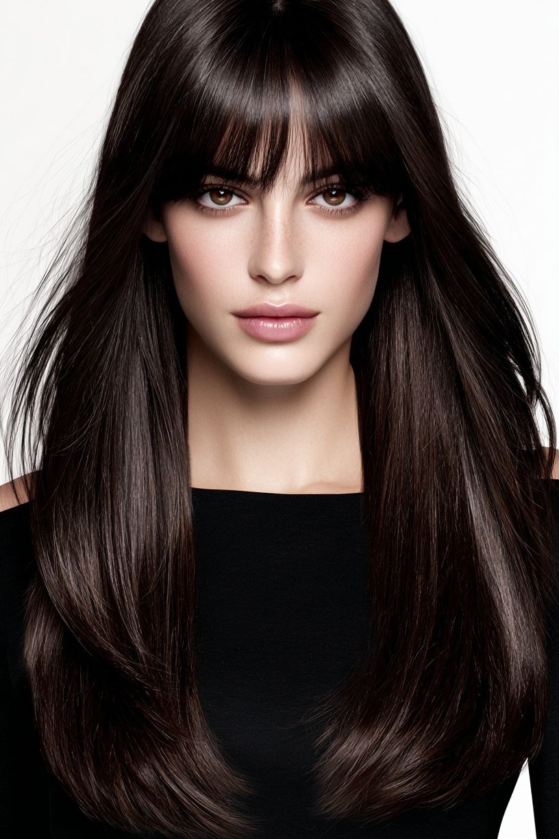 Elegant Brunette Portrait Poster. poster — photography art