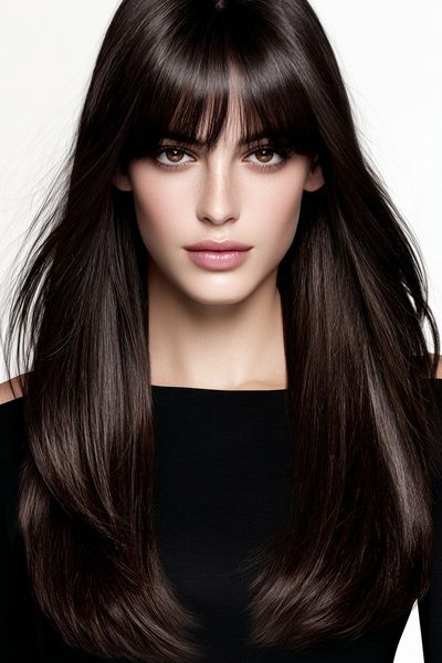Elegant Brunette Portrait Poster. poster