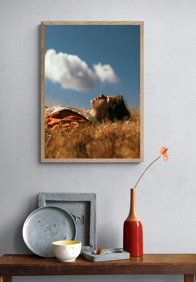 Sunlit Meadow Portrait Poster. — room view 3