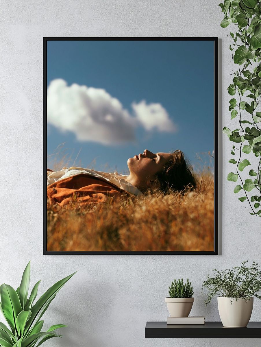 Sunlit Meadow Portrait Poster. — room view 4